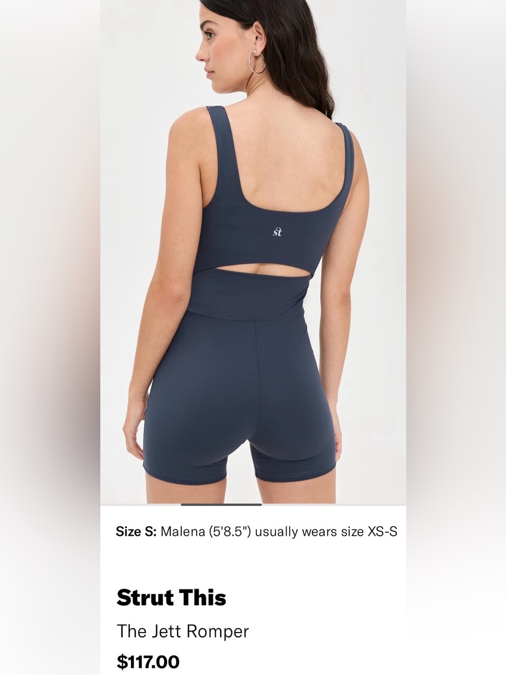 Strut -This The Jett Romper in Polo Blue